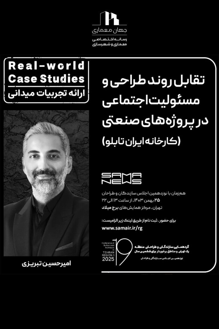 پوستر تجربه های میدانی*Real-world Case Studies* تقابل روند طراحی و مسئولیت اجتماعی در پروژه های صنعتی